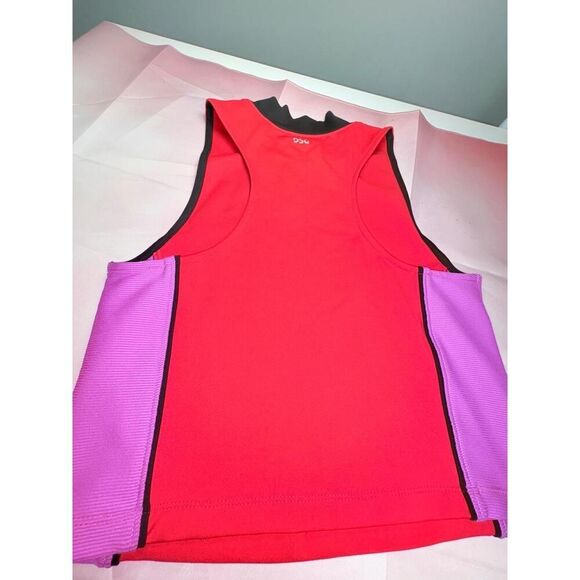 DSG Tank Top Womens Size M Red Purple Athletic Mock Neck Performance Fitness - Picture 2 of 7